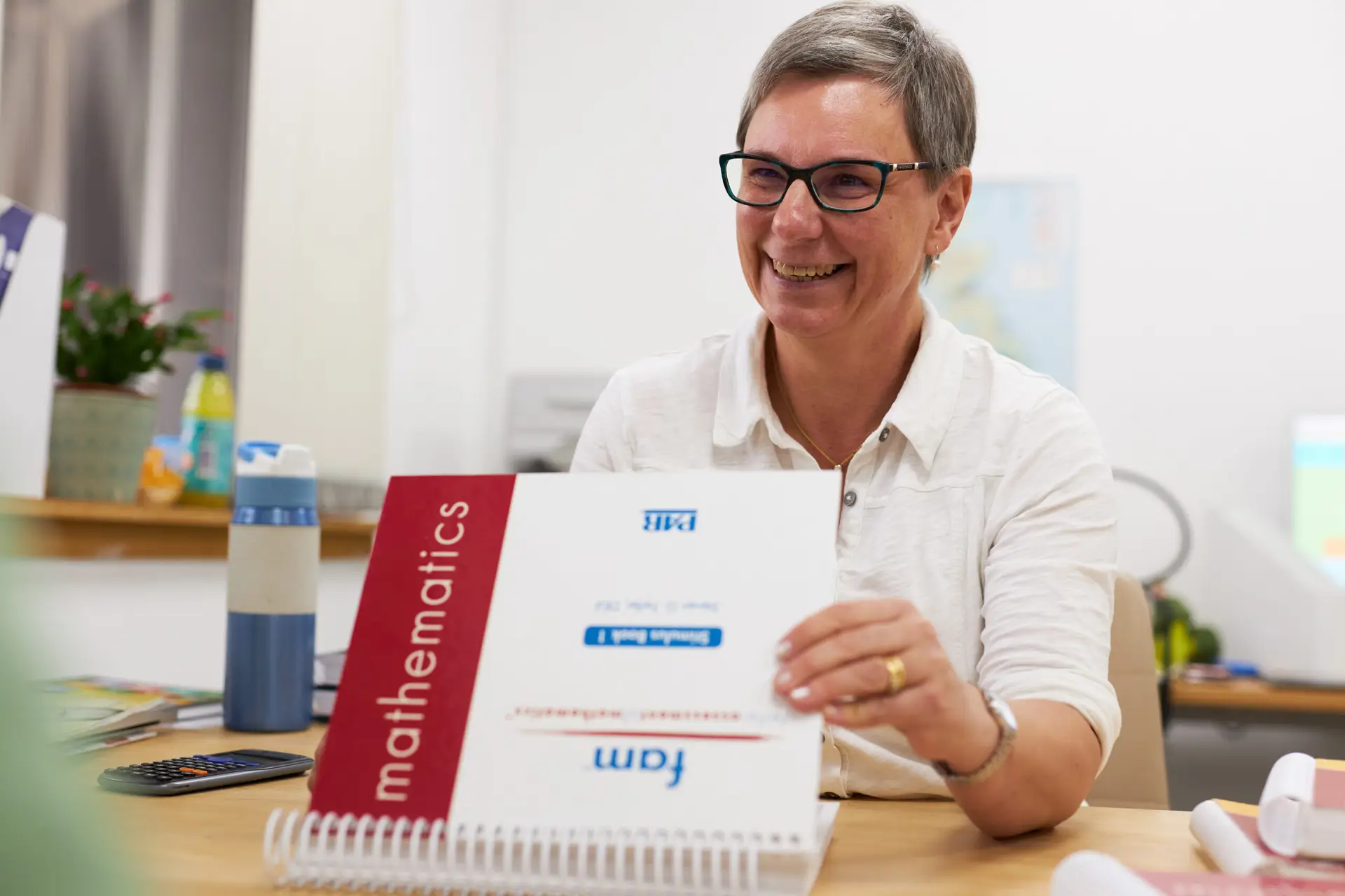 Marijke Walters smiling whilst delivering a dyscalculia assessment